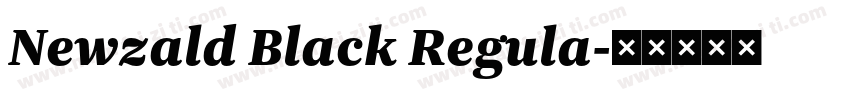 Newzald Black Regula字体转换